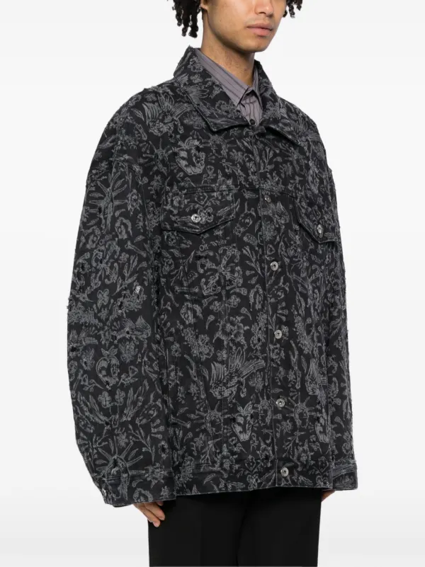 Off-White paisley-print Denim Jacket - Farfetch