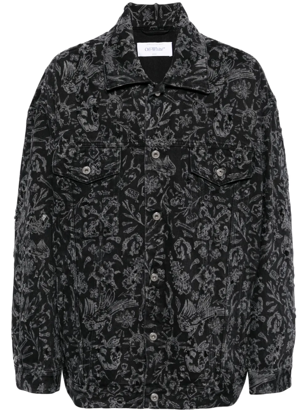 Off-White paisley-print Denim Jacket - Farfetch