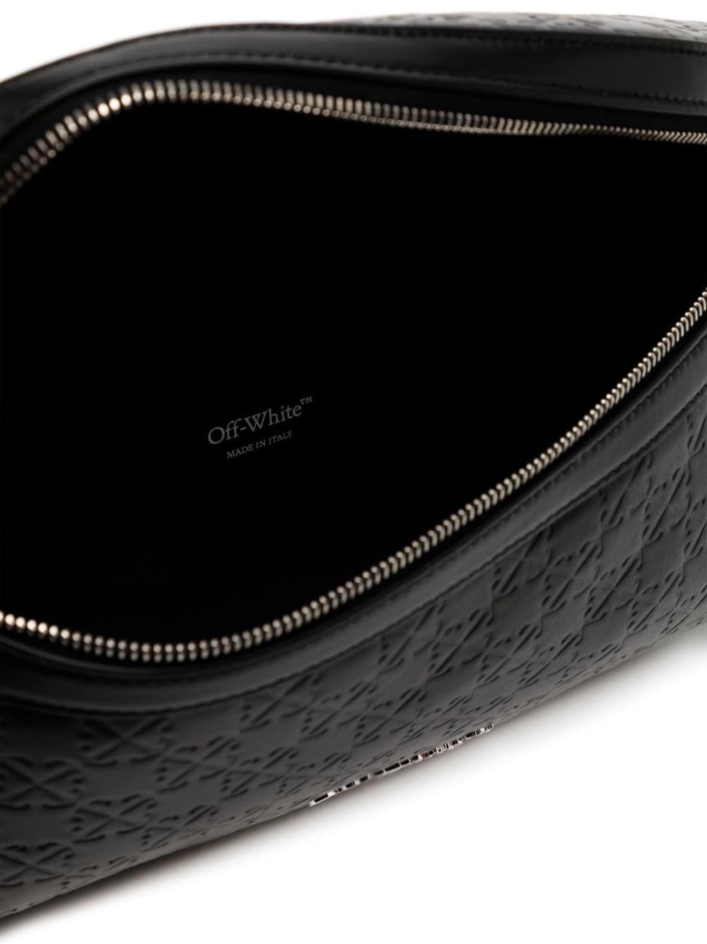Shop Off-white Monogram Leather Belt Bag In Black