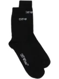 Off-White Bookish logo-intarsia socks - Black