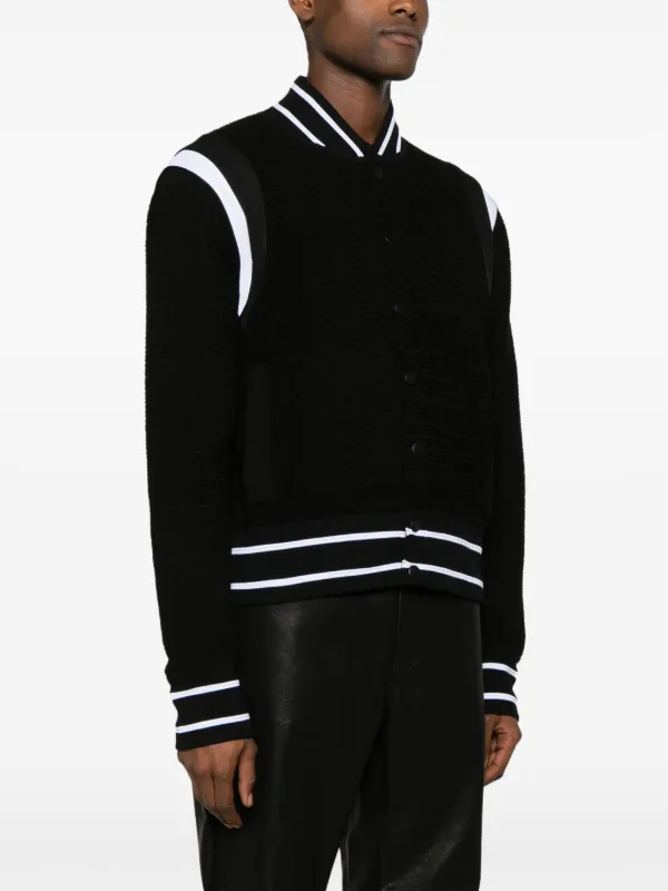 有名ブランド Givenchy ブラック | ボンバージャケット ストライプトリム ウェア