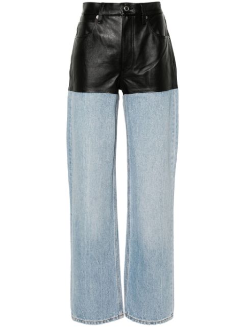 Alexander Wang panelled straight-leg jeans Women