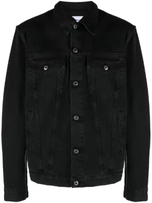 Black denim best sale jacket mens sale