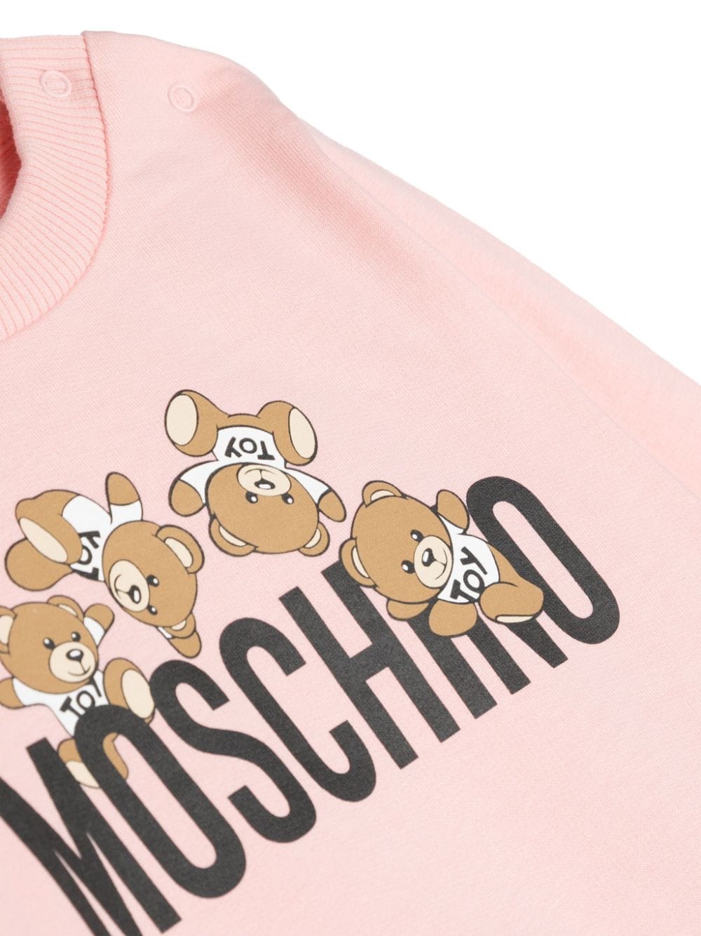 Shop Moschino Teddy Logo-print Cotton Sweatshirt In Pink