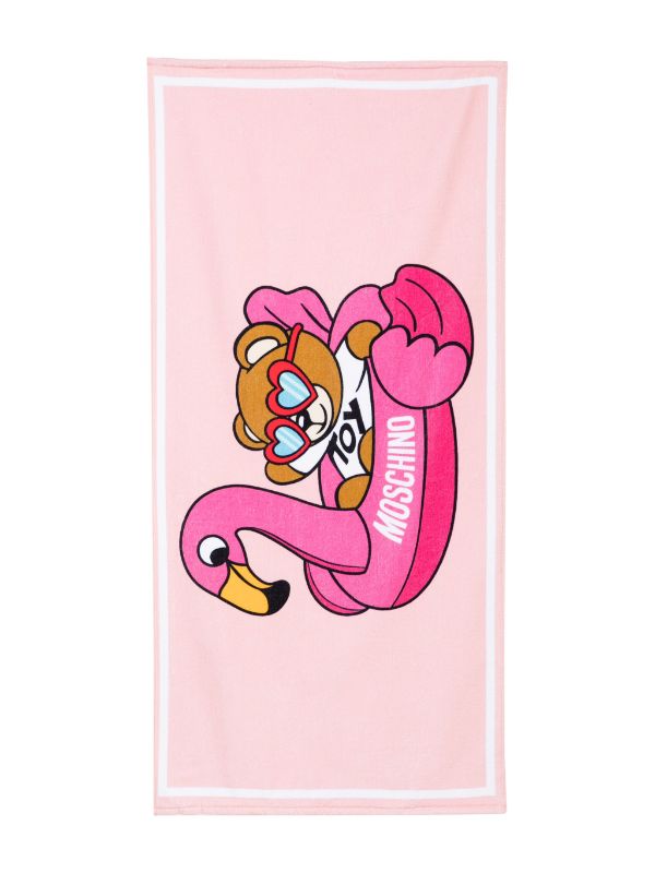 Moschino Kids Teddy-Bear-print Cotton Towel - Farfetch