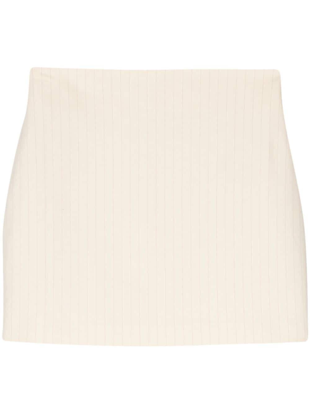 THE ANDAMANE Mini-rok met krijtstreep Beige