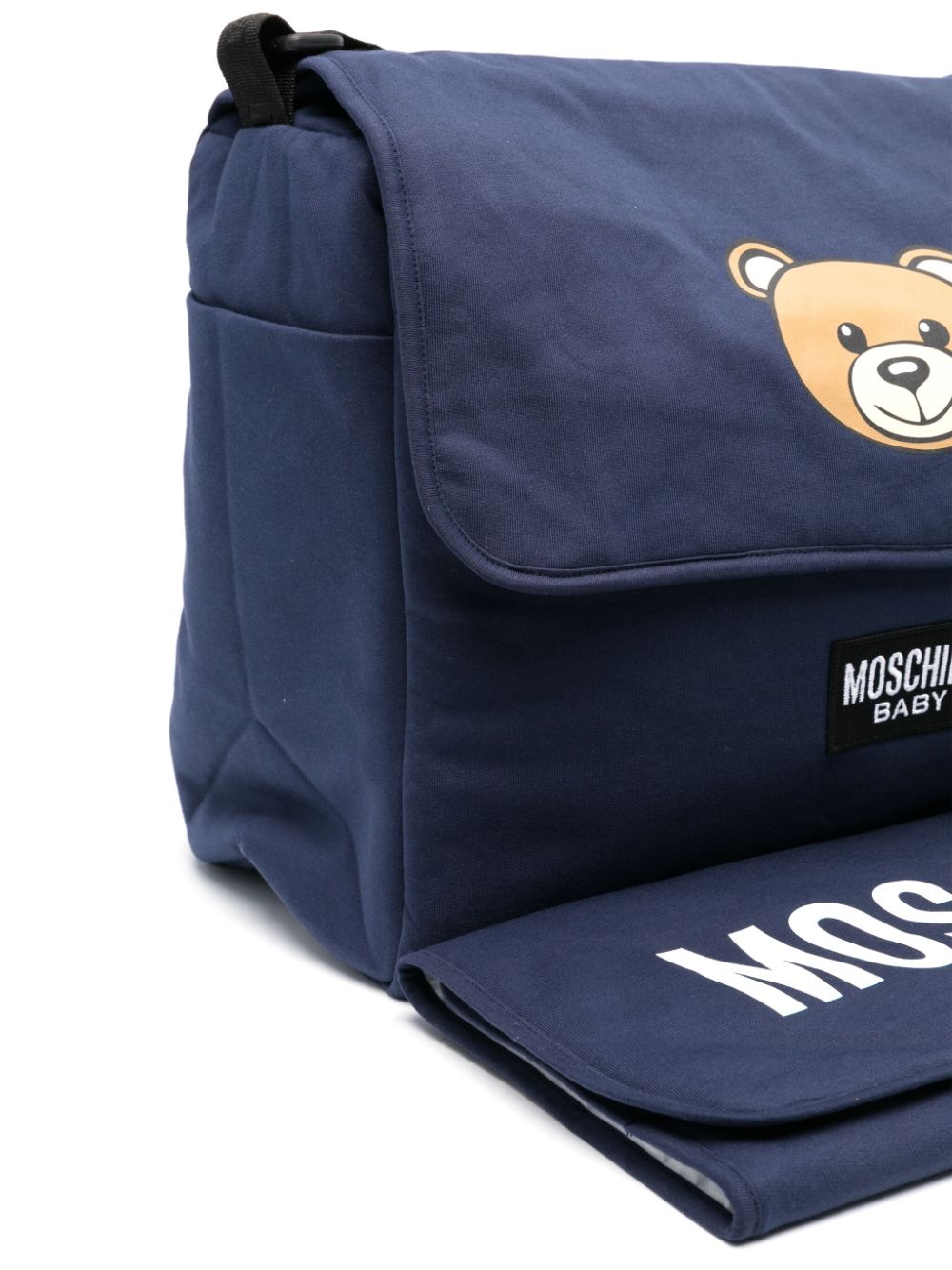 Shop Moschino Teddy Bear-print Changing Bag In Blue