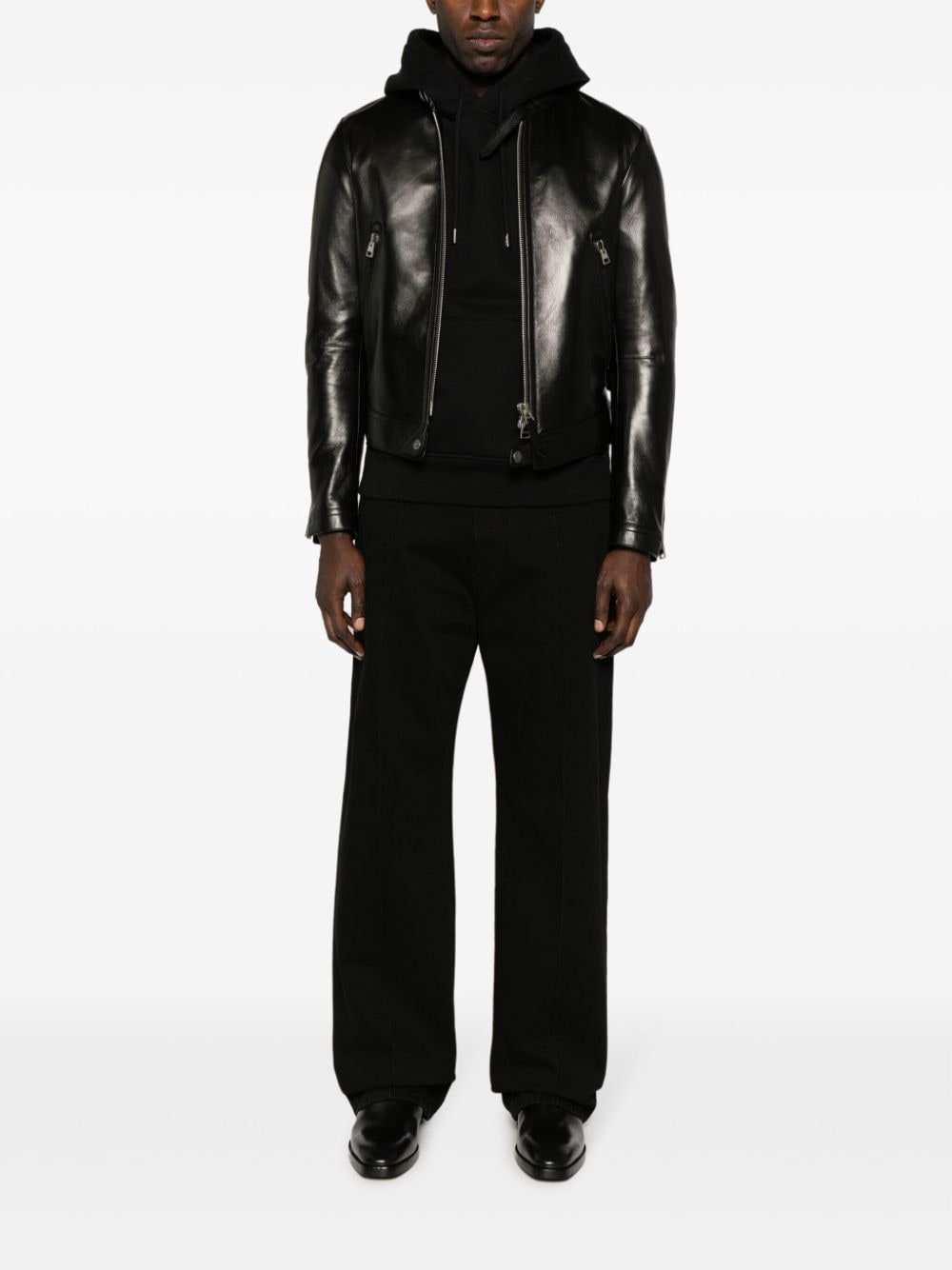 Shop Dolce & Gabbana Mid-rise Straight-leg Jeans In Black