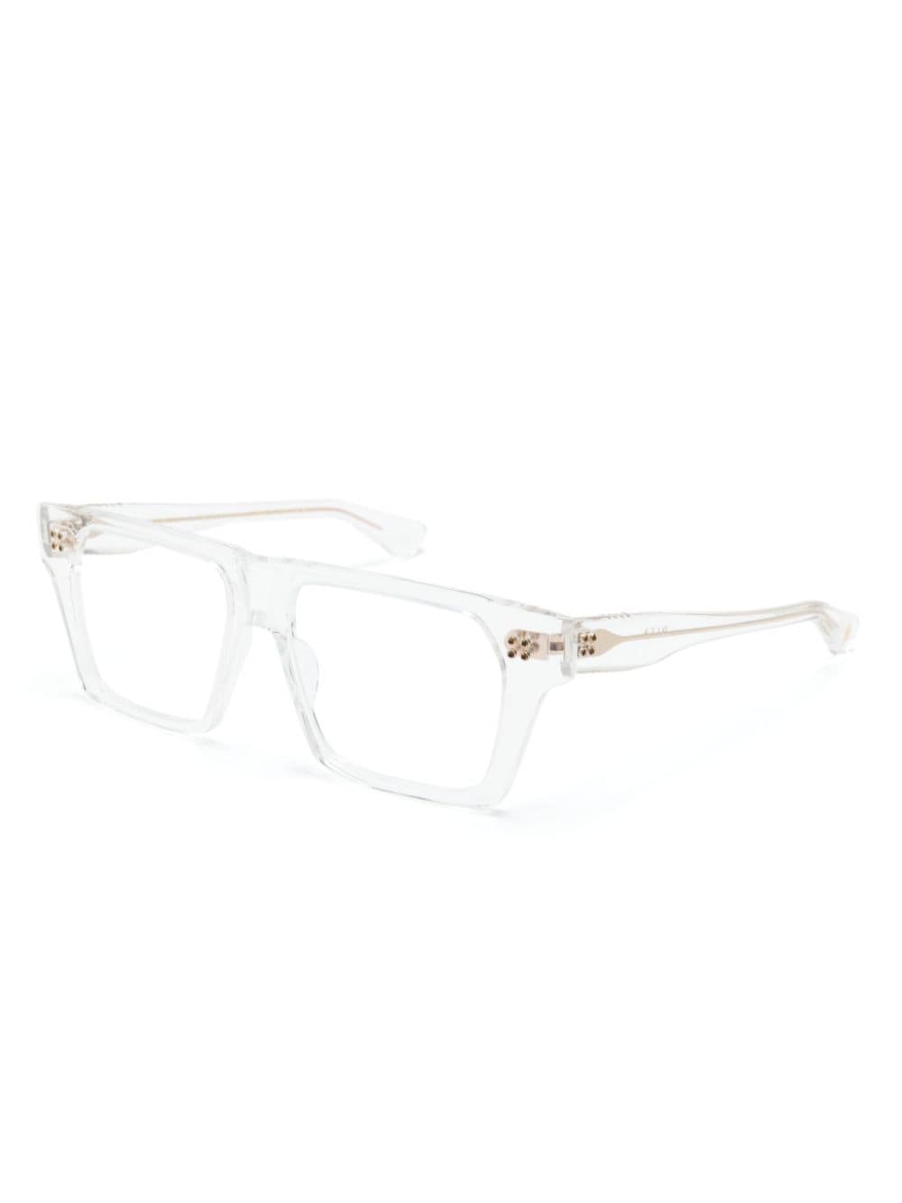 Shop Dita Eyewear Venzyn Square-frame Glasses In 中性色