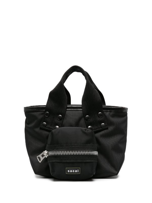 Sacai logo-patch Tote Bag - Farfetch