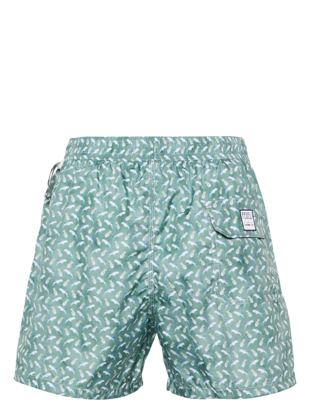 Shop Fedeli Madeira Swim Shorts In Green