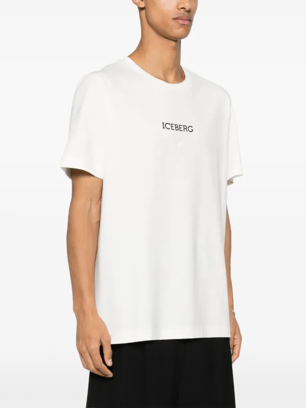 Tシャツ・カットソー ICEBERG Men T-shirt White F0256307 1101 Iceberg logo-print stretch-cotton T-shirt | Neutrals | FARFETCH