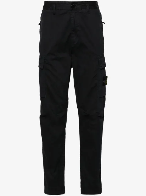 Stone Island 3100051 organic cotton stretch broken twill old-effect pants