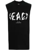 44 LABEL GROUP 16/1 text-print cotton tank top - Black