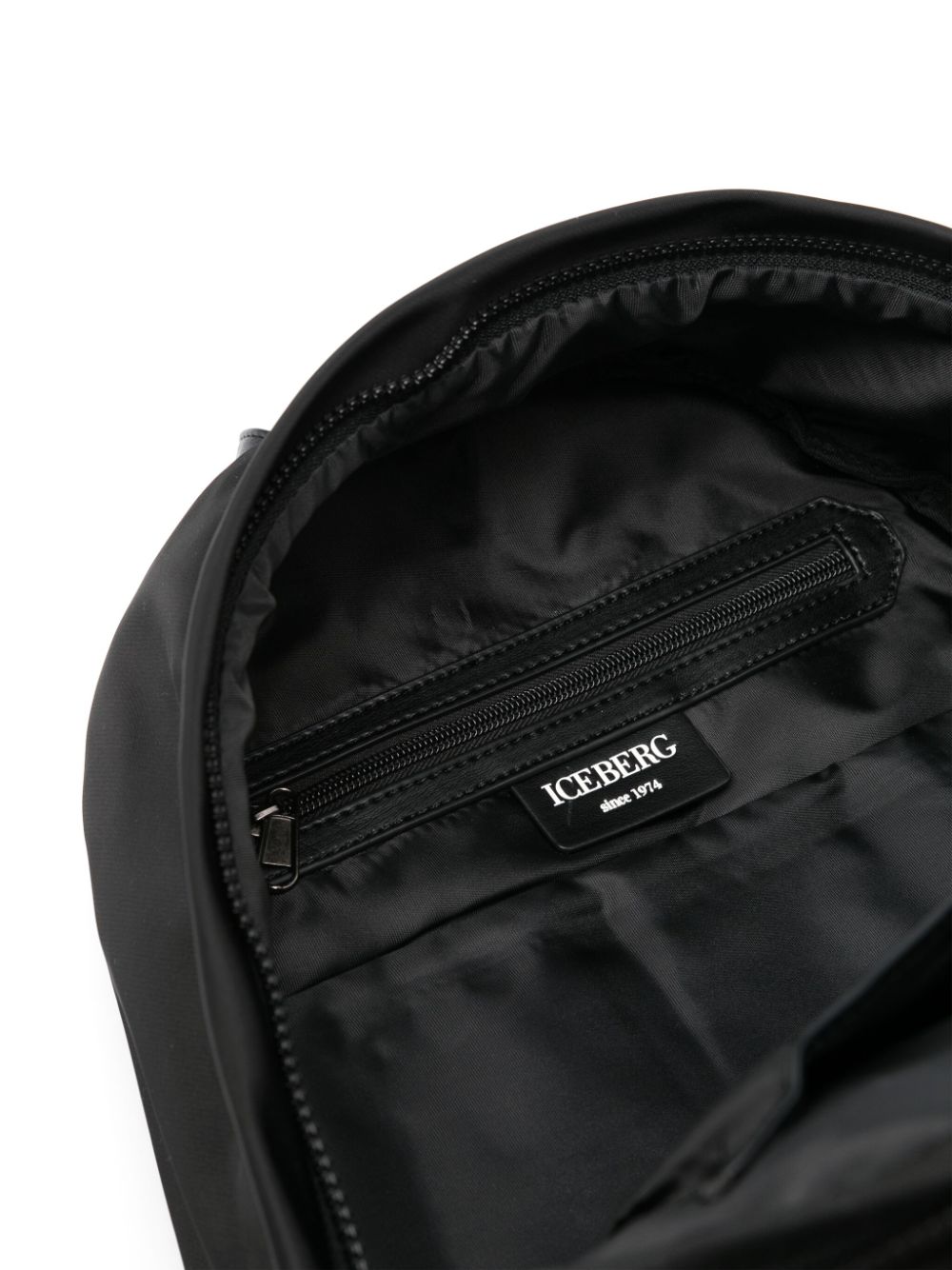 Shop Iceberg Logo-embossed Backpack In Black