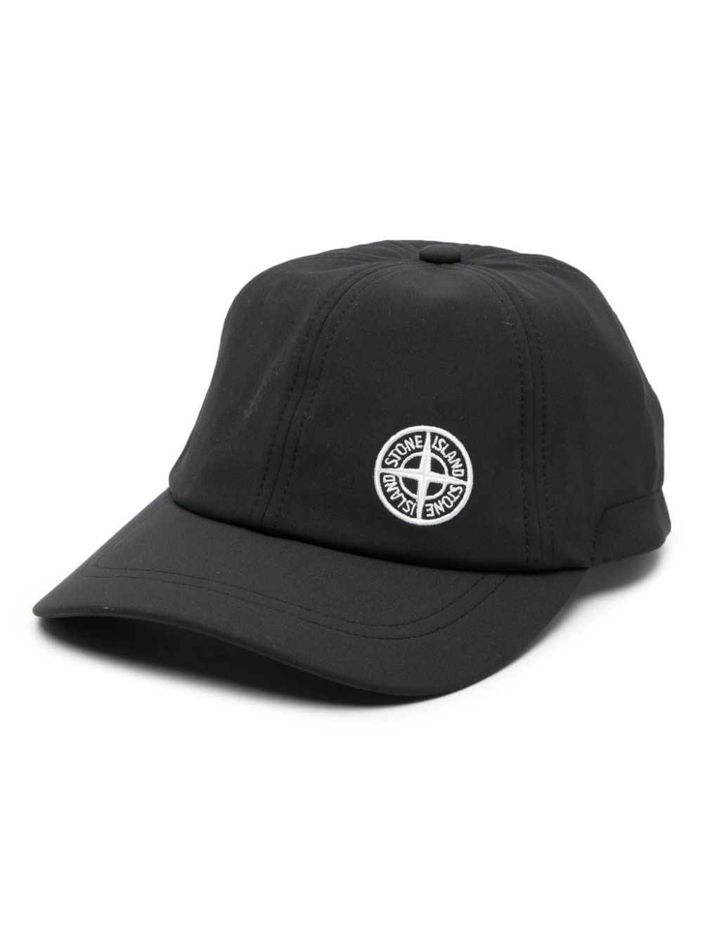 Stone Island Embroidered-logo Baseball Cap In Black