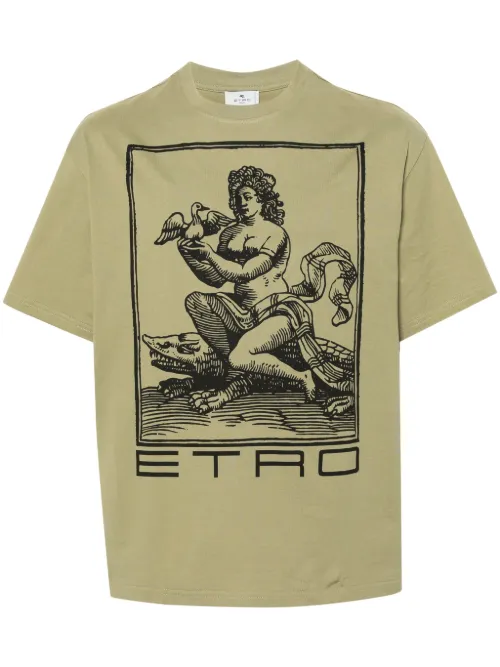 T-shirt en coton à imprimé graphique - ETRO - Modalova