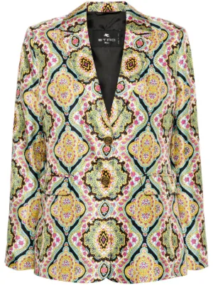 ETRO Classic ツイード ジャケット | グリーン | FARFETCH JP