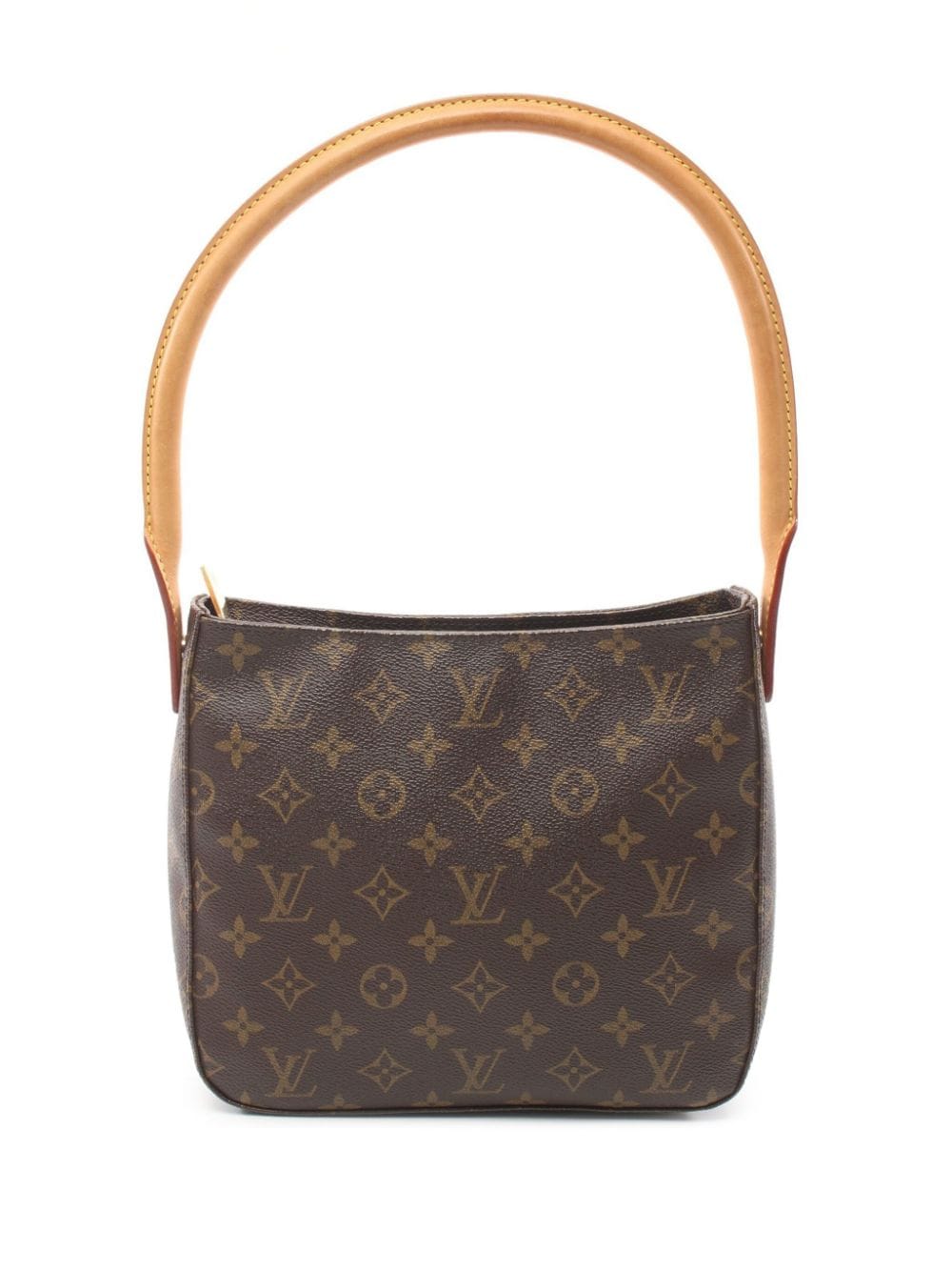 Pre-owned Louis Vuitton 2002  Looping Mm Monogram Shoulder Bag In Brown