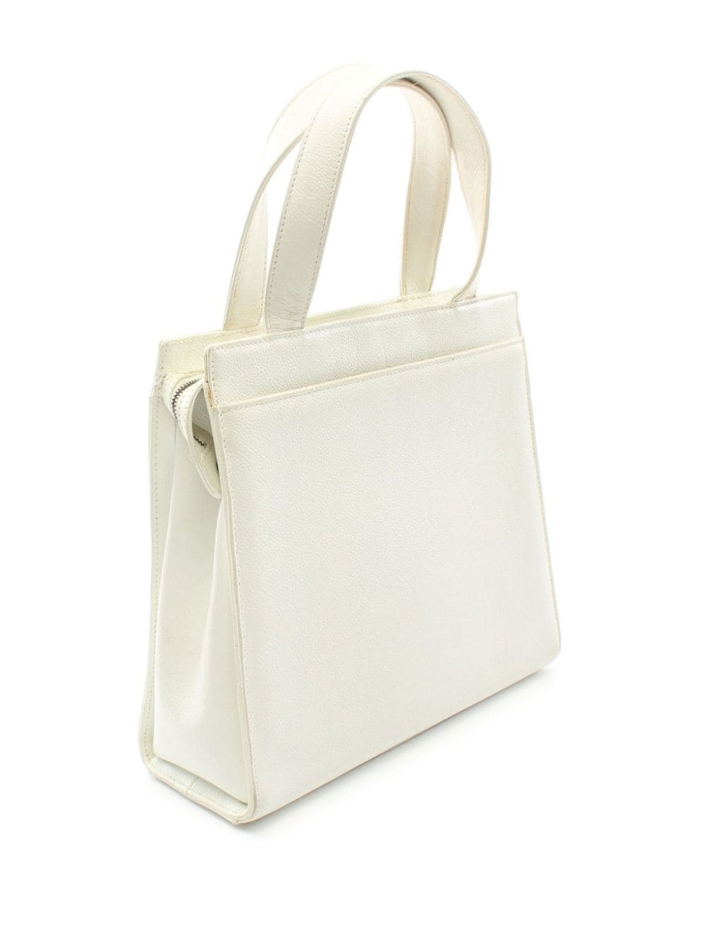 Pre-owned Chanel 1997-1999 Cc Turn-lock Handbag In White