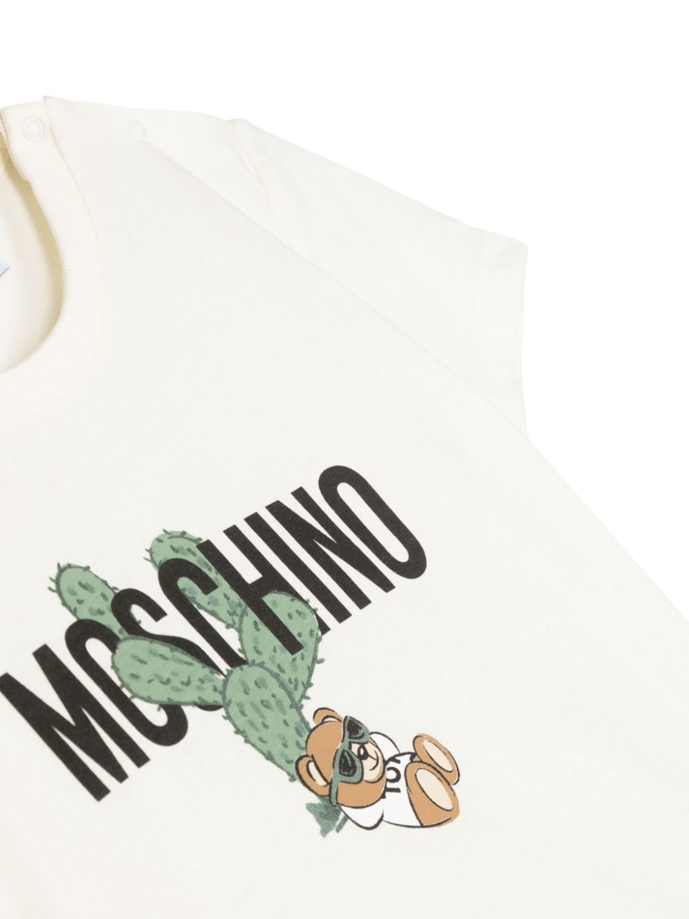 Moschino Kids Teddy Bear katoenen T-shirt Beige