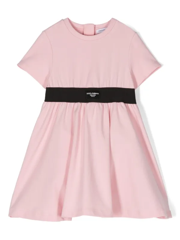 Dolce & Gabbana ★ Pink コットン＆シルク カーディガン ★2-6Y Knit cardigan with logo buttons in Pink for Girls