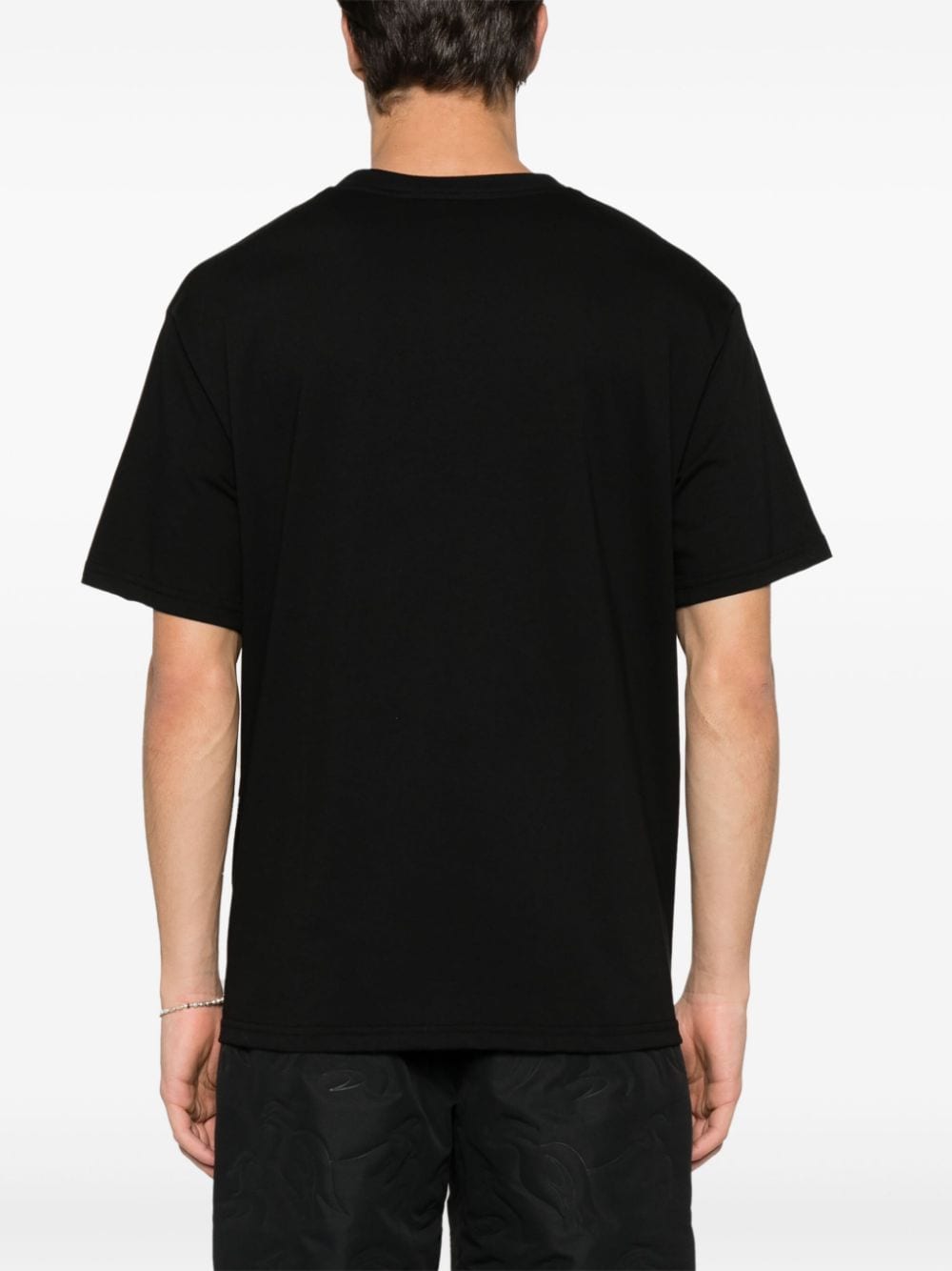 Gcds Katoenen T-shirt met geborduurd logo Zwart