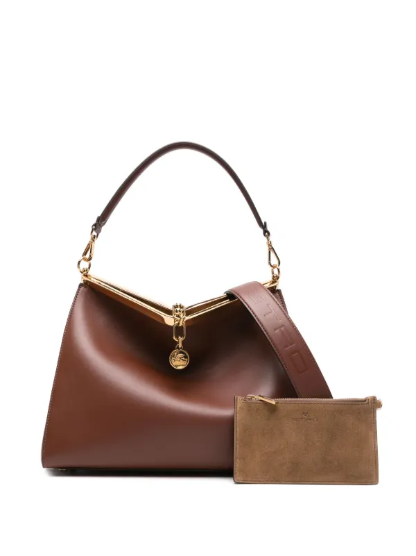 ETRO Large Vela Leather Shoulder Bag | Brown | FARFETCH