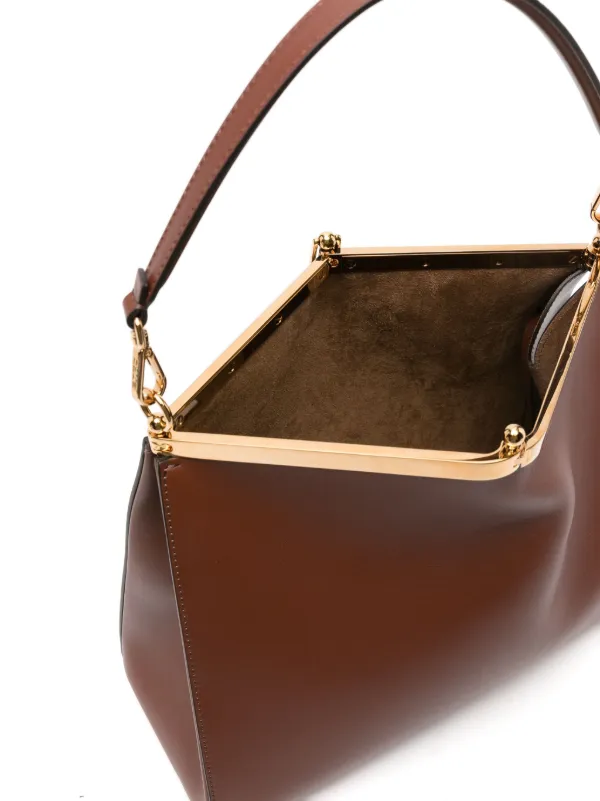 ETRO Large Vela Leather Shoulder Bag | Brown | FARFETCH