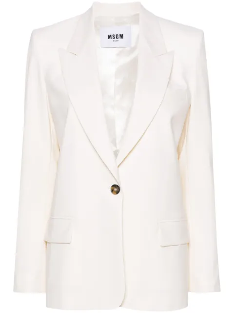 MSGM single-breasted crepe blazer 