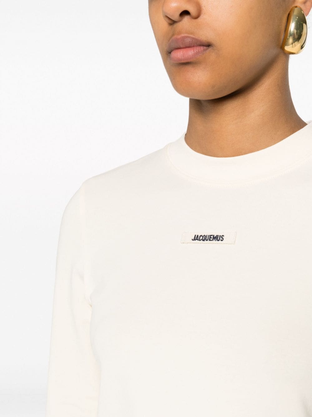 Jacquemus T-shirt met logo-applicatie Beige