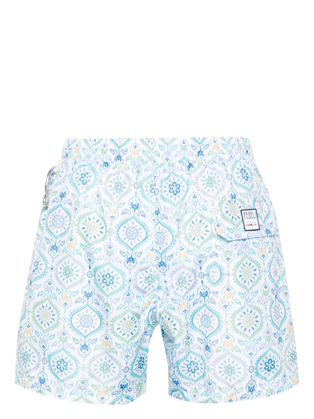 Fedeli Madeira floral-print swim shorts - Wit