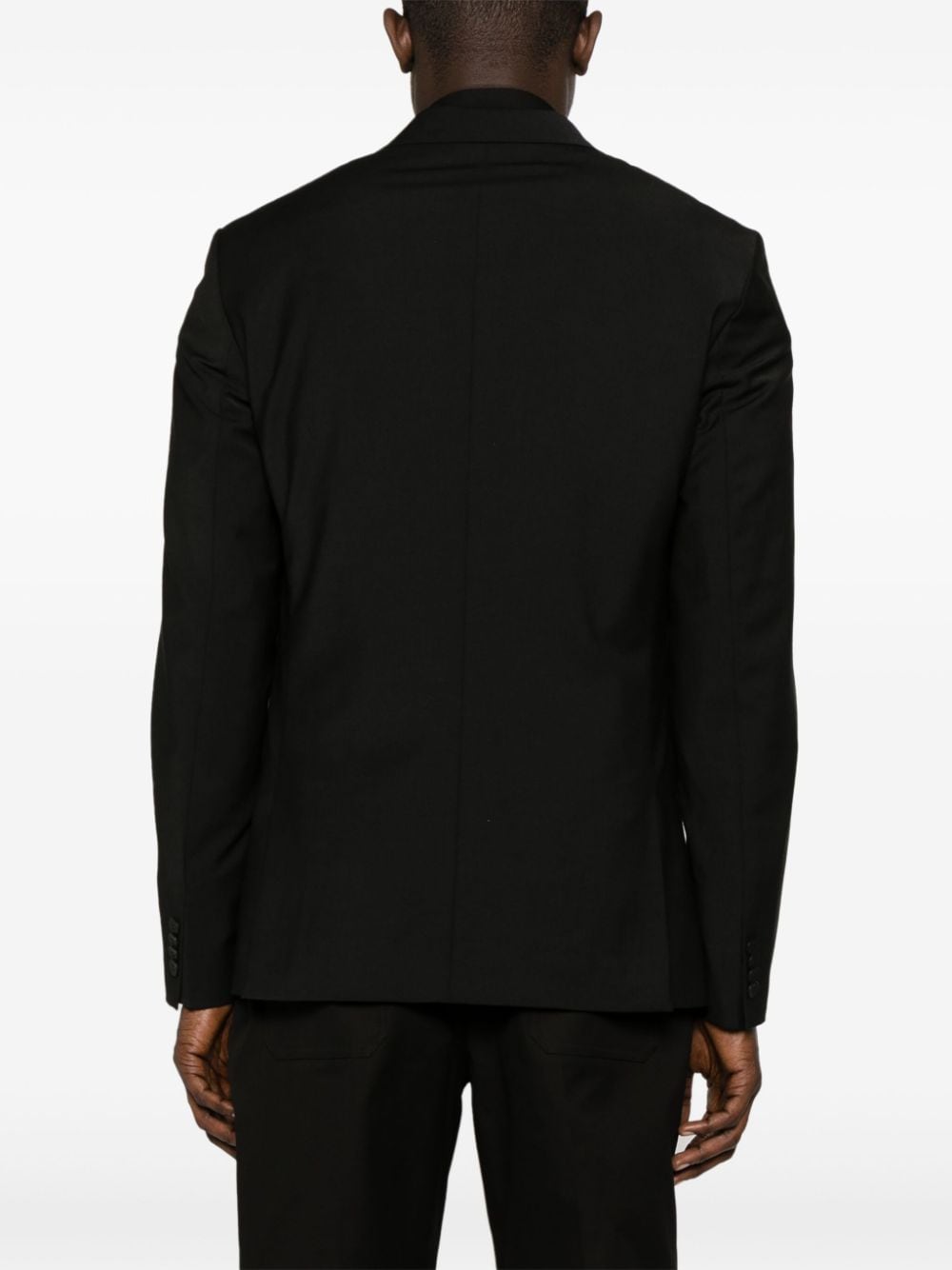Shop Calvin Klein Single-breasted Wool-blend Blazer In Black