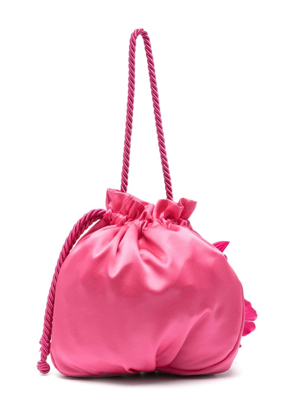 Monnalisa Bucket-tas met bloemenapplicatie Roze