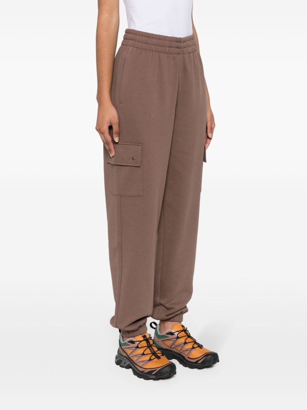 Shop Adidas Originals Jersey Tapered Track Pants In Brown