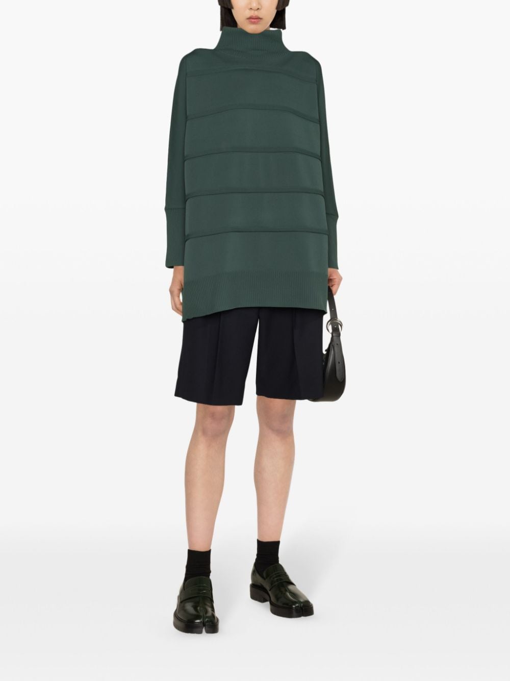 Pleats Please Issey Miyake Ribgebreide trui Groen