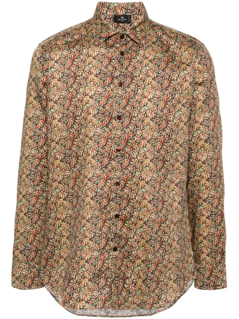 ETRO camisa con palmeras estampadas