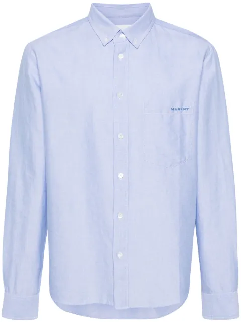 MARANT Jasolo logo-embroidered cotton shirt