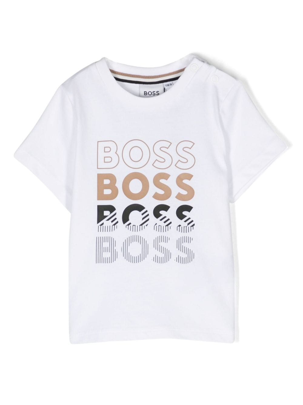 Bosswear Babies' Logo-print Cotton T-shirt In White