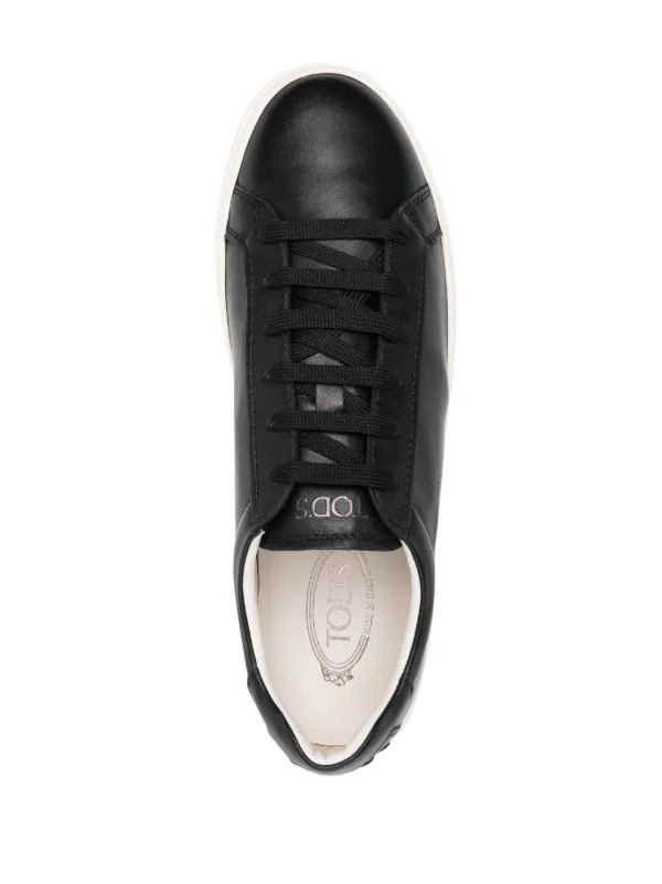【関税&送料込み】Tod'S Low-Top Leather Sneakers Shoes Tod's low-top Leather Sneakers | Black | FARFETCH