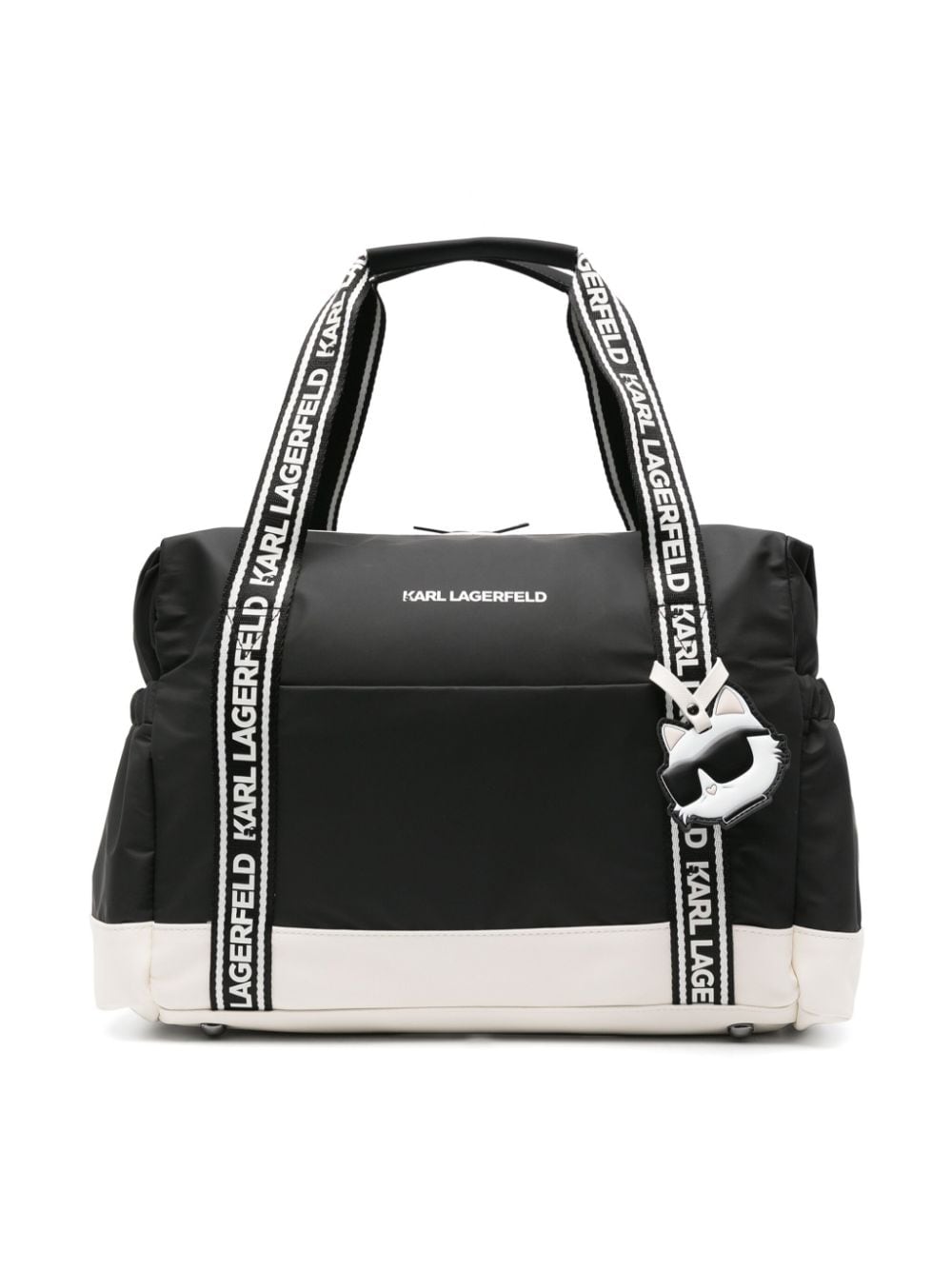 Karl Lagerfeld Logo-print Weekend Bag In Black