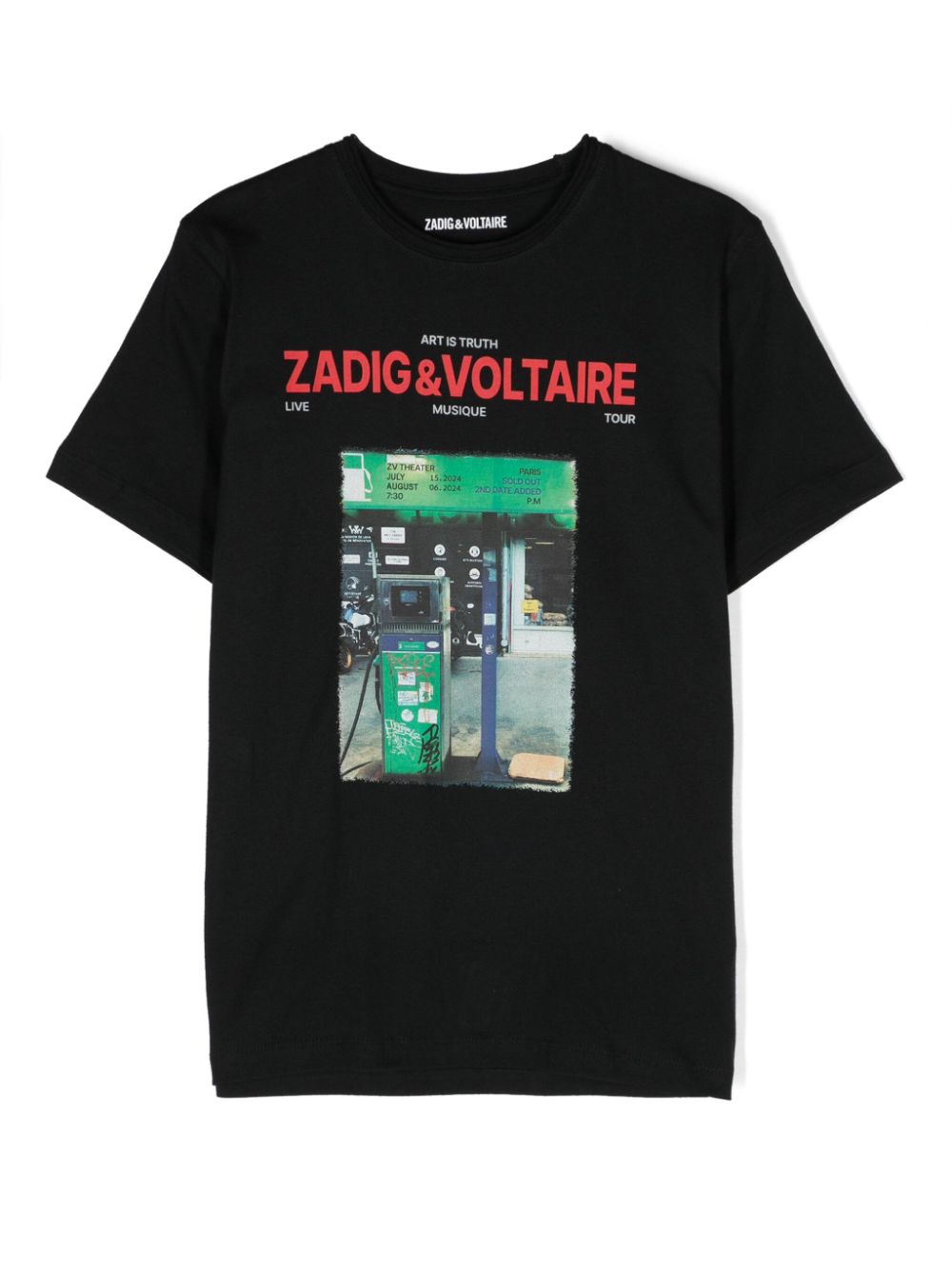 Zadig & Voltaire Kids T-shirt met fotoprint Zwart