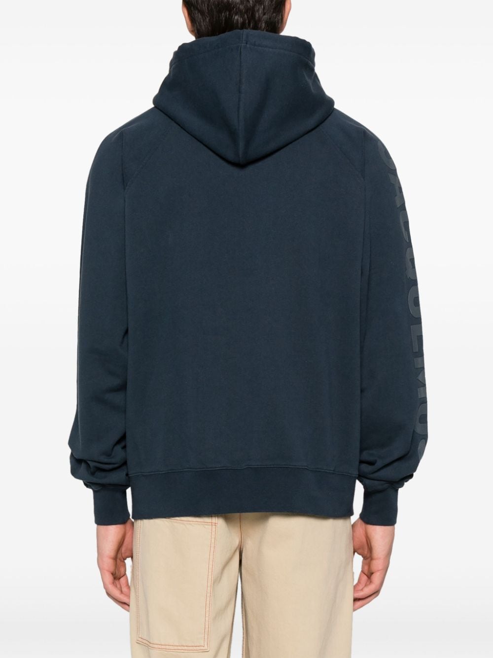 Jacquemus Le Hoodie Typo katoenen top Blauw