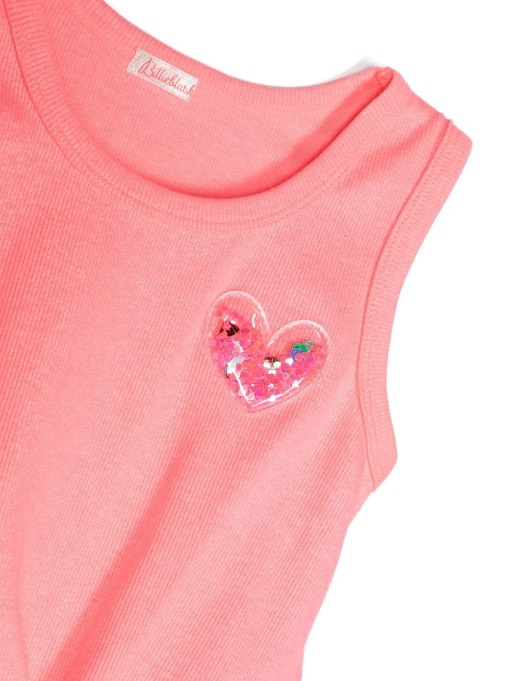 Shop Billieblush Heart-appliqué Knot-detail Tank Top In 粉色