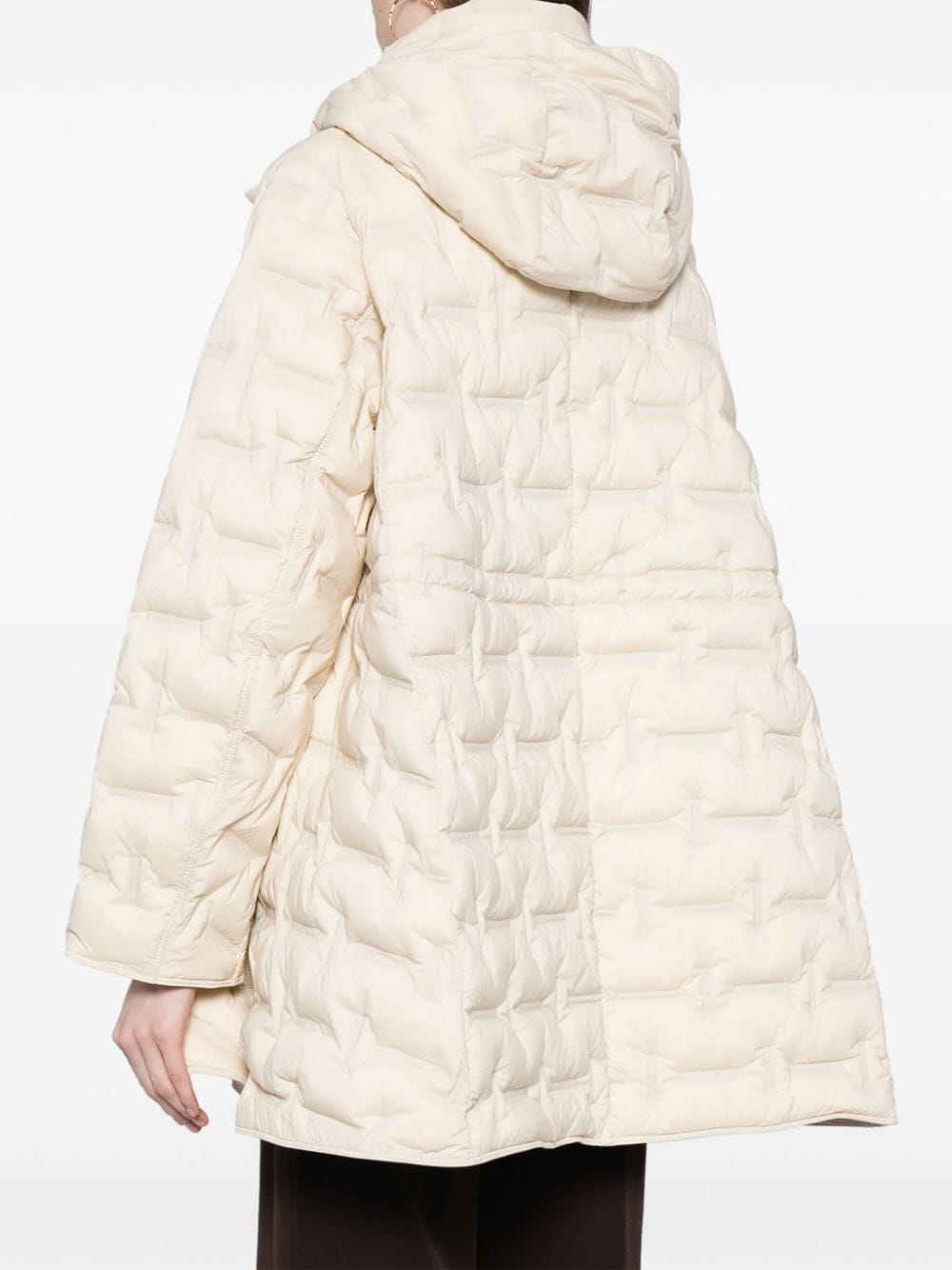 Shop Jnby Hooded Padded Coat In Neutrals