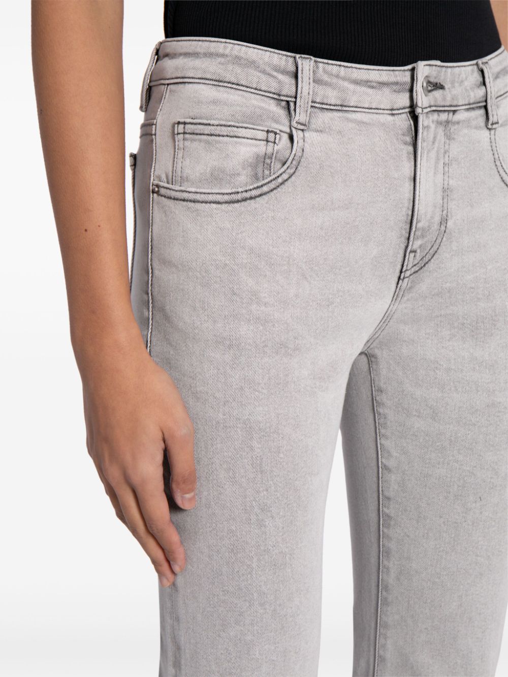 Shop Jnby Mid-rise Bootcut Jeans In Grau