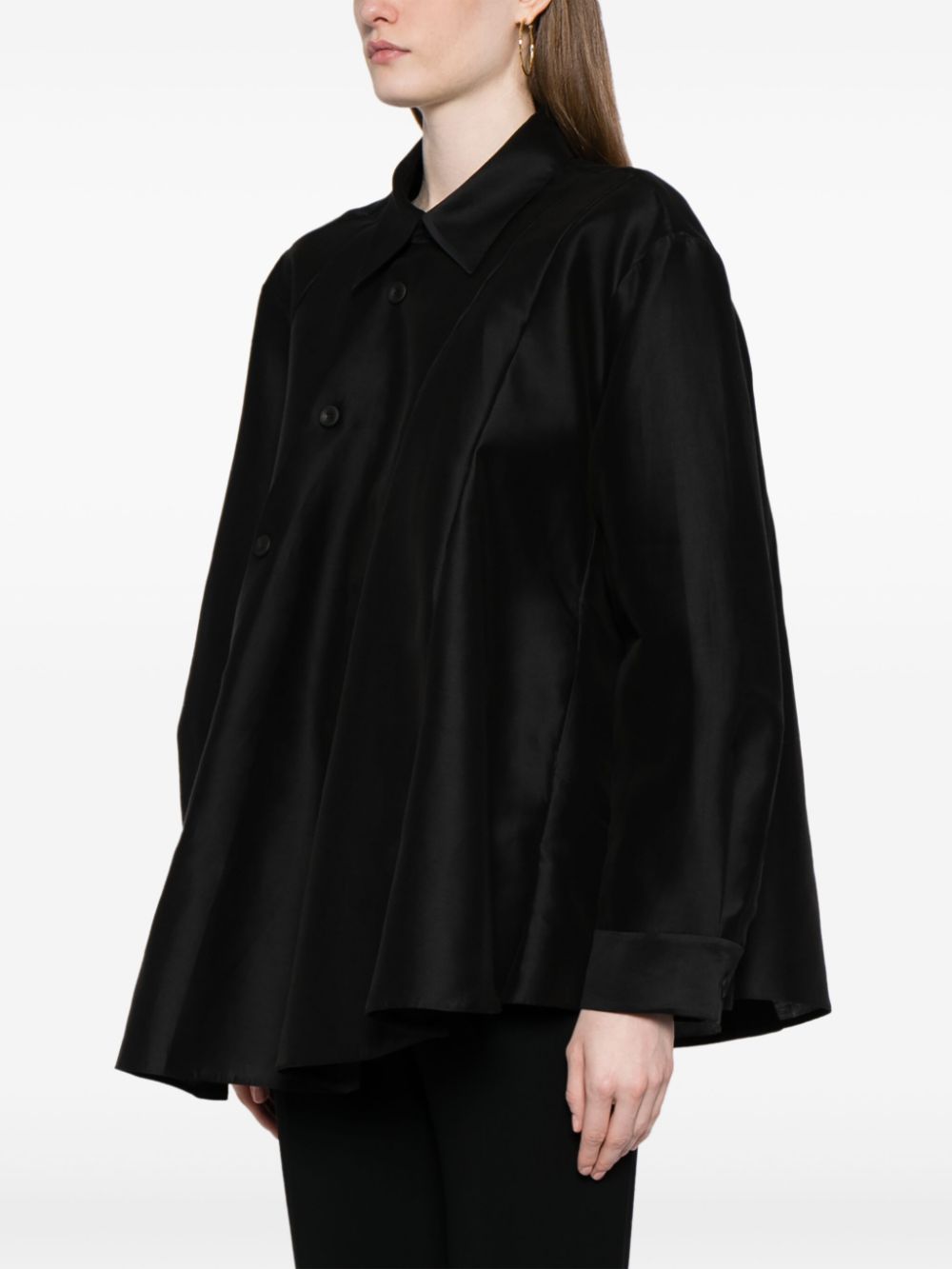 Shop Jnby Asymmetric A-line Shirt In Black