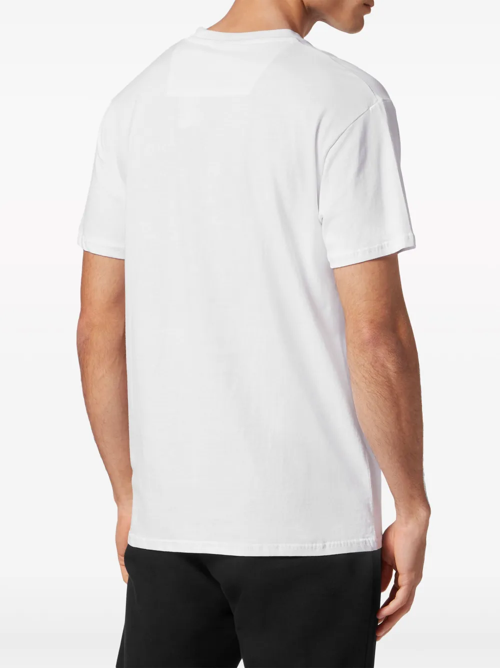 Shop Plein Sport Graphic-print Cotton T-shirt In White