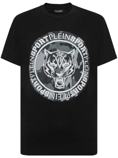 Plein Sport tiger-print cotton T-shirt