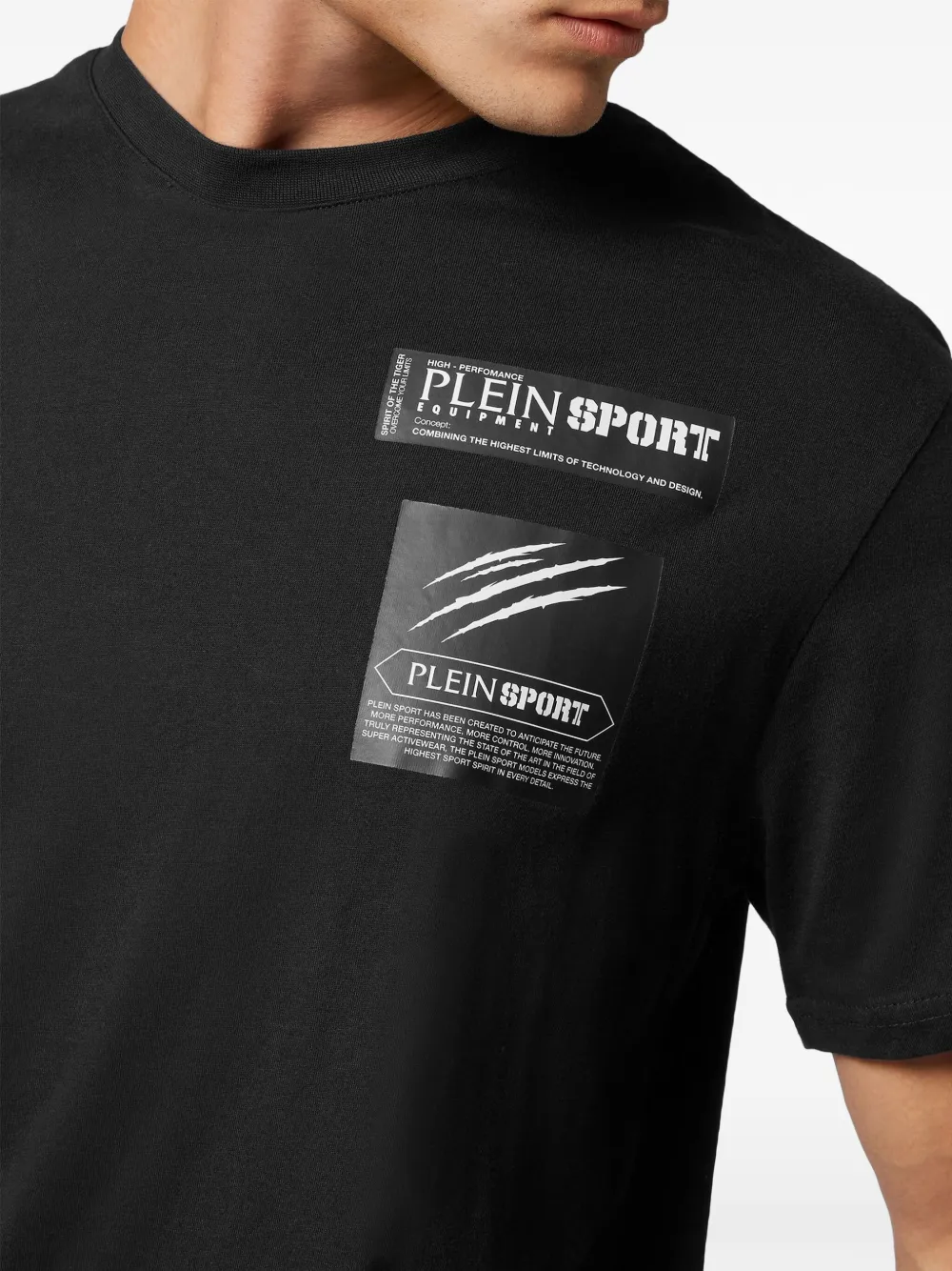 Plein Sport T-shirt met logoprint Zwart